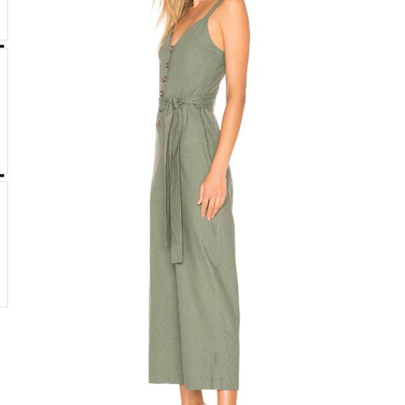 Privacy Please - Rosemary Jumpsuit Privacy Please in Sage Green - Picture 2 of 3